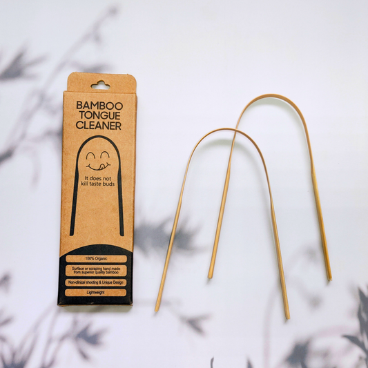 Greenarys Bamboo Tongue Cleaner | Eco-Friendly Tongue Scraper for Adults | Natural Bamboo Handle | Sustainable Oral Care