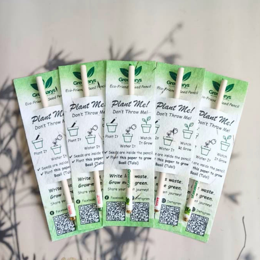 Greenarys White color Paper Seed Pencil | Recycled Paper Plantable Seed Pencil