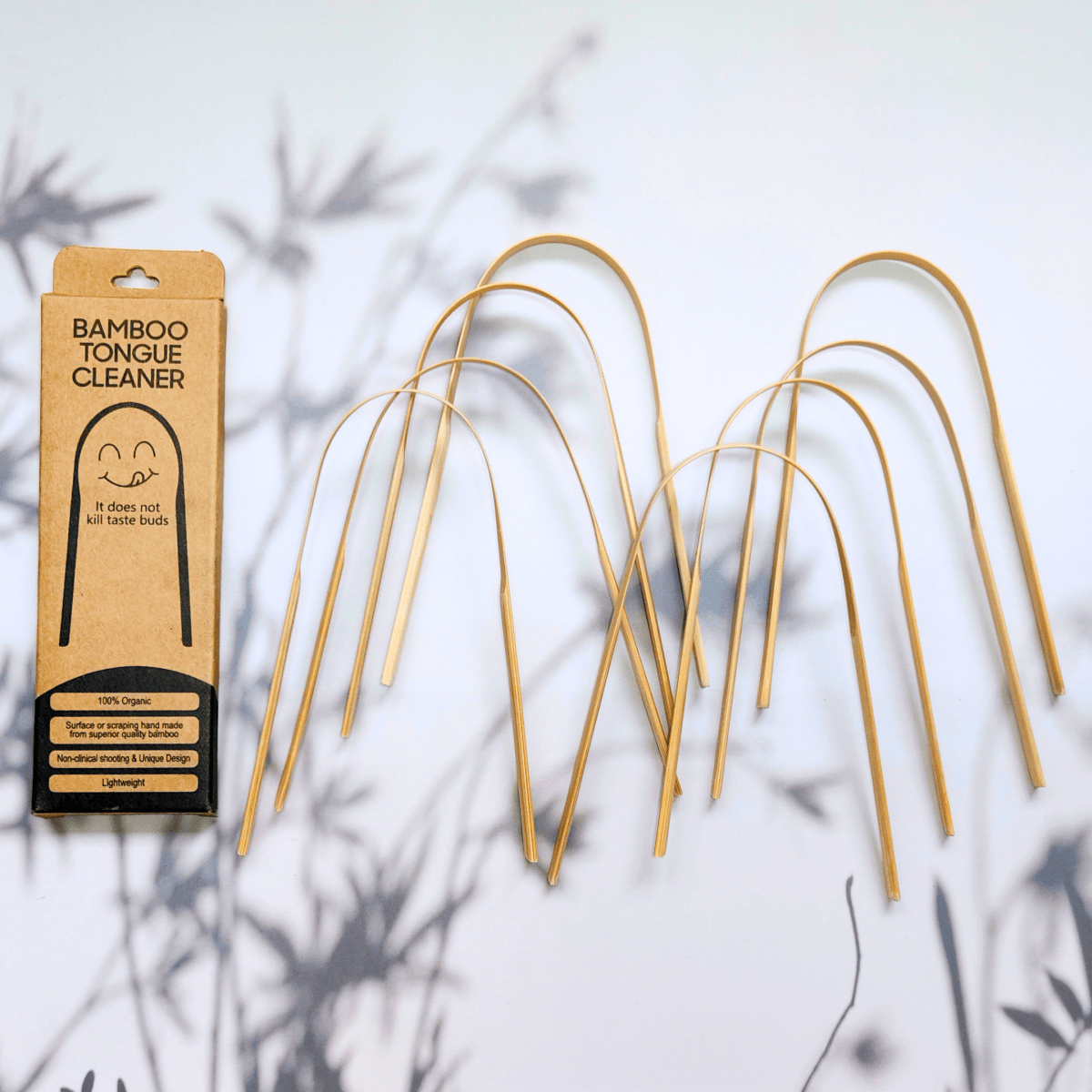 Greenarys Bamboo Tongue Cleaner | Eco-Friendly Tongue Scraper for Adults | Natural Bamboo Handle | Sustainable Oral Care - Greenarys