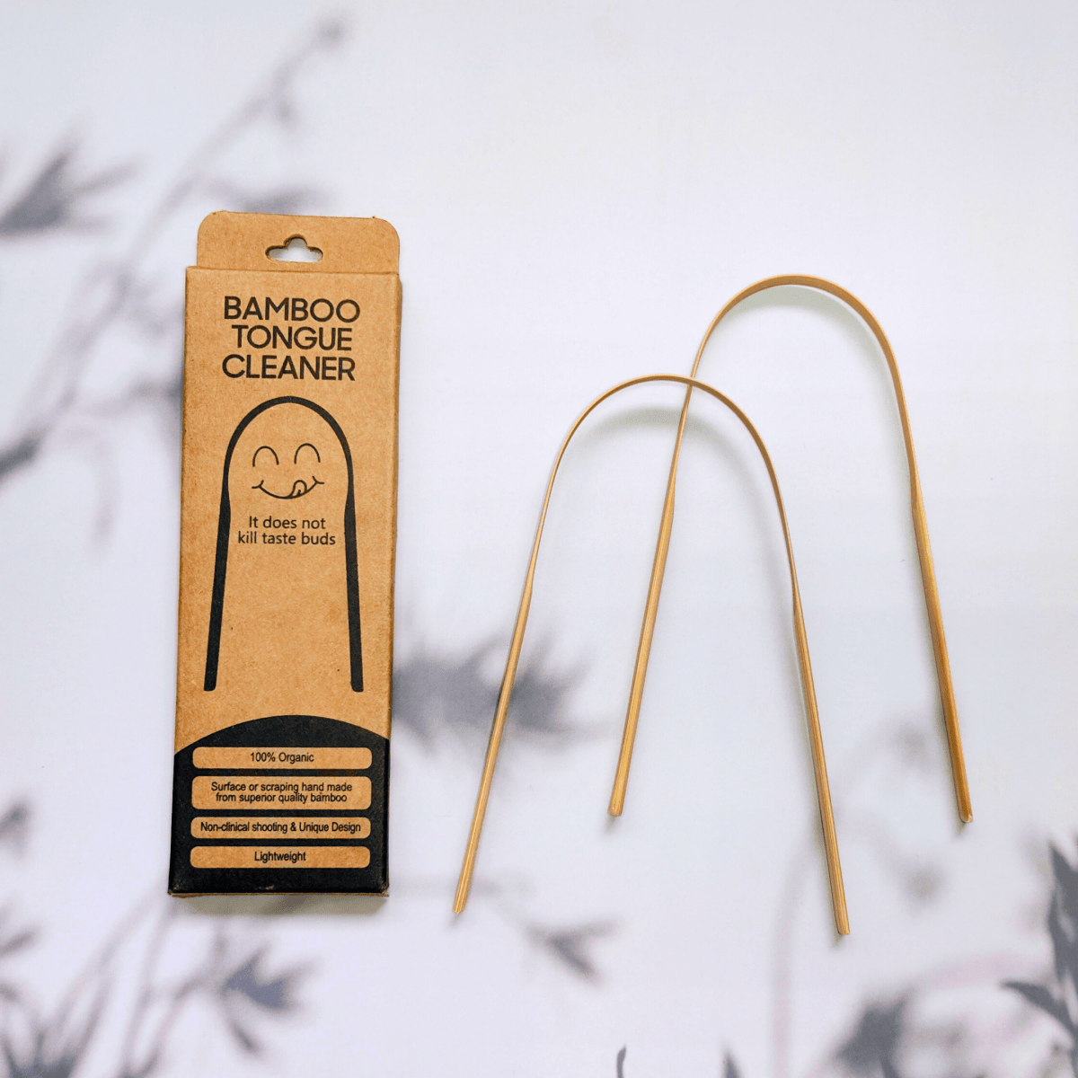 Greenarys Bamboo Tongue Cleaner | Eco-Friendly Tongue Scraper for Adults | Natural Bamboo Handle | Sustainable Oral Care - Greenarys