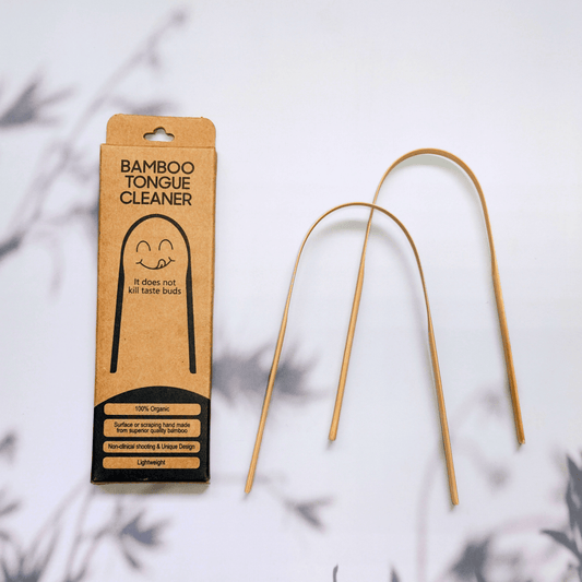 Greenarys Bamboo Tongue Cleaner | Eco-Friendly Tongue Scraper for Adults | Natural Bamboo Handle | Sustainable Oral Care - Greenarys