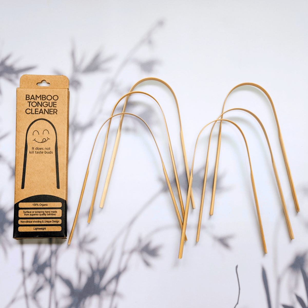 Greenarys Bamboo Tongue Cleaner | Eco-Friendly Tongue Scraper for Adults | Natural Bamboo Handle | Sustainable Oral Care - Greenarys