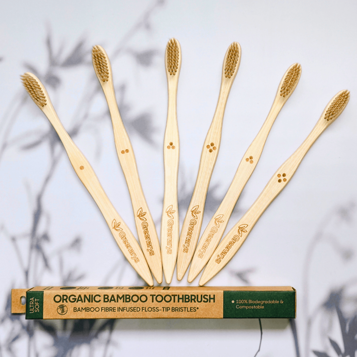 Greenarys Bamboo Toothbrush for Adults | Fiber Color Soft Bristles Brush | Eco-Friendly & BPA-Free Oral Care - Greenarys