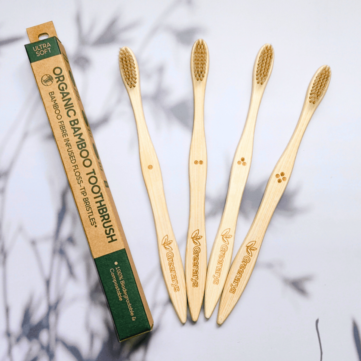 Greenarys Bamboo Toothbrush for Adults | Fiber Color Soft Bristles Brush | Eco-Friendly & BPA-Free Oral Care - Greenarys