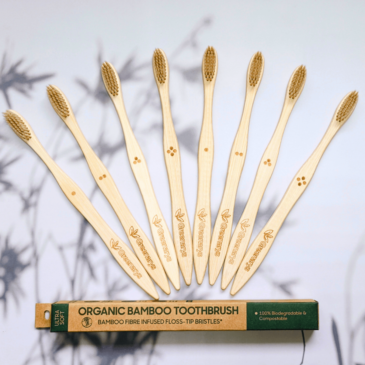 Greenarys Bamboo Toothbrush for Adults | Fiber Color Soft Bristles Brush | Eco-Friendly & BPA-Free Oral Care - Greenarys